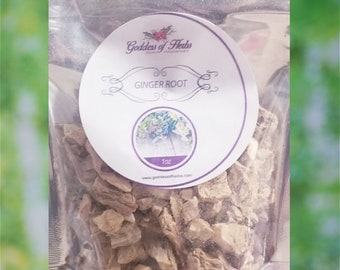 Ginger Root, 1 Oz, magickal herbs, metaphysical herbs,  holistic health, wellness herb, natural ingredient