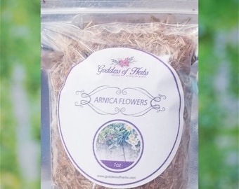 Hierba de flores de árnica, 1 oz, remedio natural, remedio herbal, remedio alternativo, hierbas mágicas, hierbas metafísicas, Diosa de las Hierbas