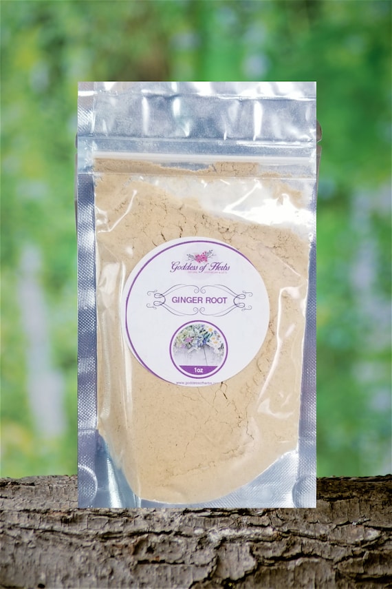 Ginger Root Powder, 1 Oz, magickal herbs, metaphysical herbs,  holistic health, wellness herb, natural ingredient