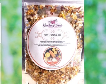 Fire Cider DIY Kit, 1oz. Dried Herb Mix, Herbal Supplement, holistic wellness, wellness herbs, natural ingredients