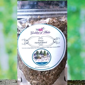 Focus Kräuterteemischung, 1 Unze, Tea Blend Sampler, Kräutertee, Teemischung, ganzheitliches Wohlbefinden, Wellness Kräuter, natürliche Zutaten
