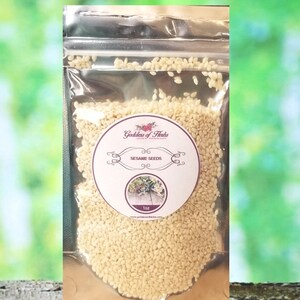 Sesame Seed, 1 Oz Dry Sesame Seed, Superfood, Dried Sesame, Sesame Seeds, metaphysical herbs, wellness herb, natural ingredient