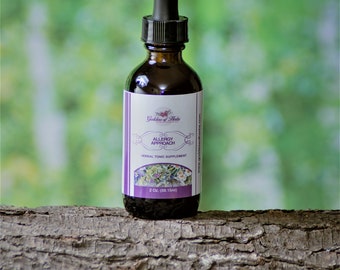 Allergy Approach Herbal Tonic, 2 fluid ounce, herbal tincture, herbal tonic, herbal extract, goddess of herbs