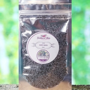 Poppy Seed, 1 Oz Dry Poppy Seed, Poppy Seeds, Dried Poppy Seed, Best Poppy Seeds, magickal herbs,  Superfood, holistic health, wellness herb