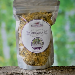 Calendula Flowers, 1 Oz Dry Herb, magickal herbs, metaphysical herbs,holistic health, wellness herb, natural ingredient