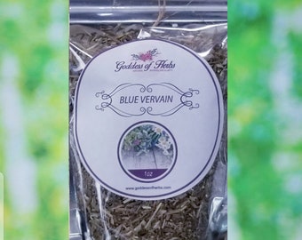 Blue Vervain, 1 Oz Dry Blue Vervain, Blue vervain tea, herbal tea, herbal remedy, alternative remedy, metaphysical herbs, Goddess of Herbs