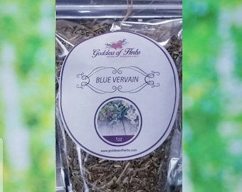 Verbena blu, 1 oz di verbena blu secca, tè alla verbena blu, tisana, benessere olistico, erbe per il benessere, ingrediente naturale, erbe metafisiche