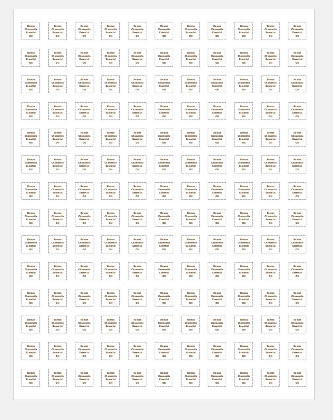 Roman Chamomile Essential Oil Printable Labels Template – 154 Pre ...