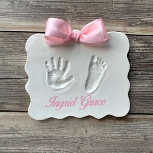 Custom Baby Handprint Footprint Keepsake Kit: Personalized Newborn Art