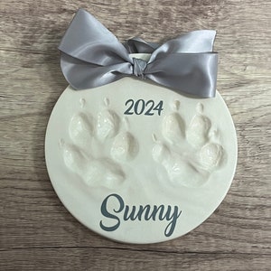 Custom Paw Print Ceramic Adoption Plaque: Pet Memory Keepsake with Date