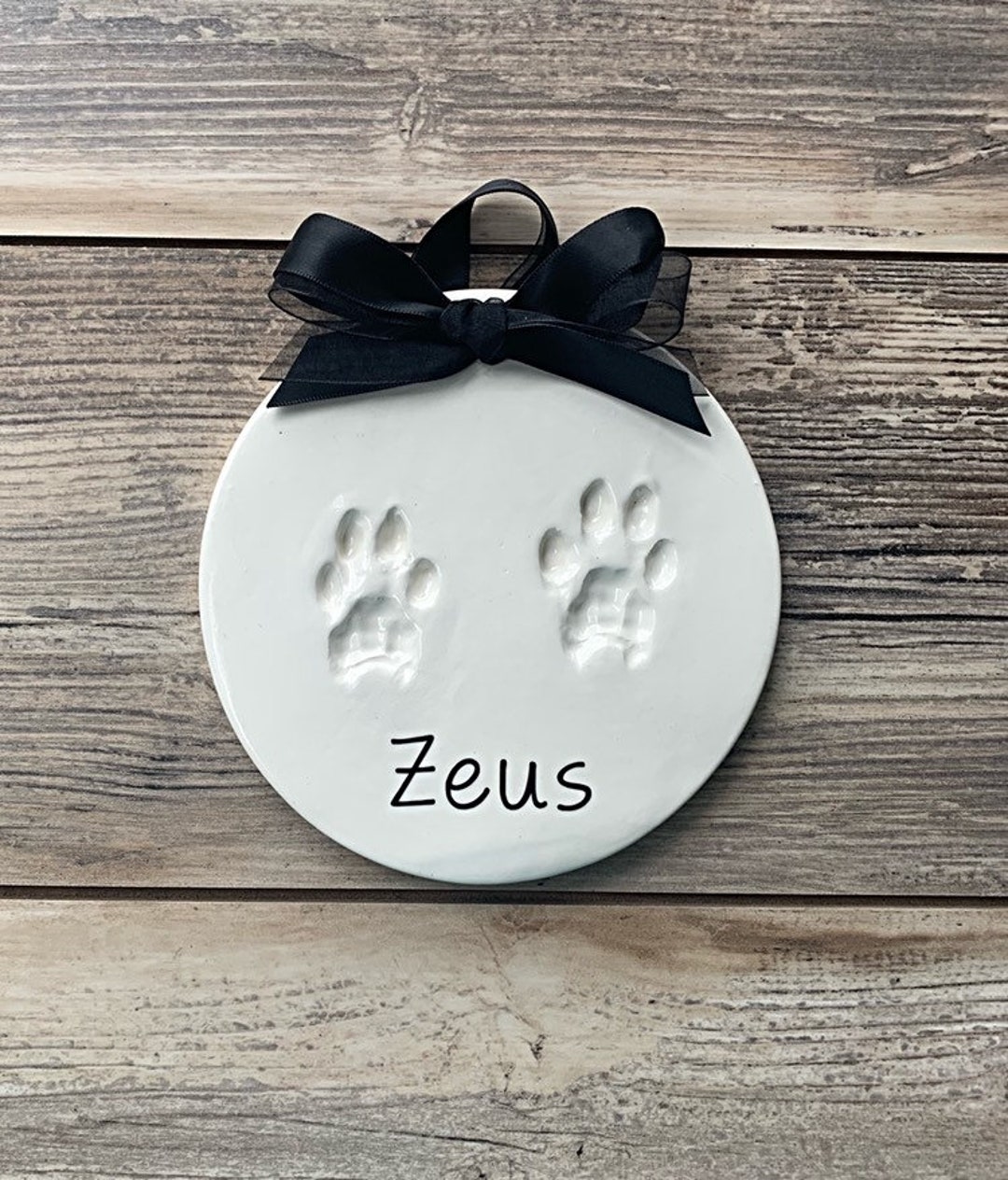 Cat Paw Print Ceramic Keepsake: Custom Pet Memorial Gift - Etsy