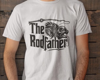 Camiseta gráfica de pesca Rodfather - Camiseta divertida para papá pescador