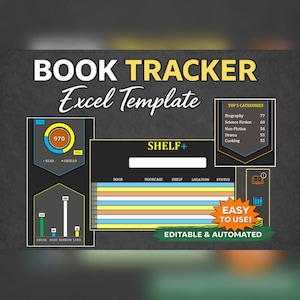 Shelf+ Digital Book Tracker: Ultimate Home Library Manager | Reading Stats for Desktop Excel
