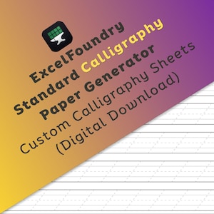 Custom Calligraphy Practice Sheets Generator, Printable Slanted Grid & Handwriting Paper PDF, Copperplate Guide Lines, All Paper Sizes