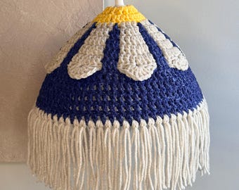Daisy Pendant Lamp Crochet Pattern