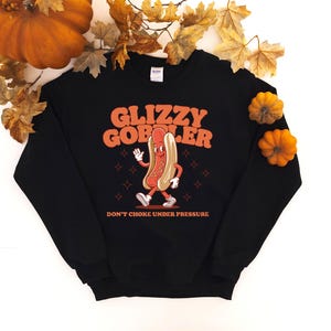 Funny Glizzy Gobbler Hot Dog T-Shirt for Women, Cute Cartoon Food Tee, Don't Choke Under Pressure Graphic Shirt, Casual Summer Top