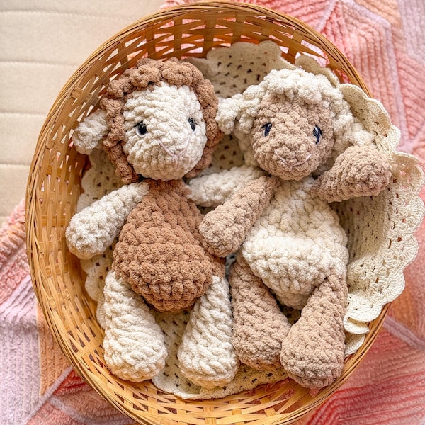 Crochet Baby Lamb | Lamb Lovey | Sheep Snuggler | Farm Animals