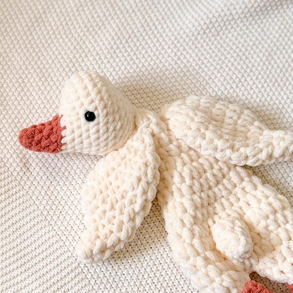 Heirloom mother goose - vintage pastel - handmade snugglers - Baby shower gifts - nostalgia - nursery - Goldie goose