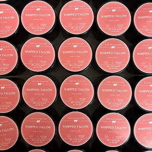Vanilla Bean & Rose Whipped Tallow , HALAL All Natural Organic Grass Fed Beef Tallow Moisturizer, For Face and Body.