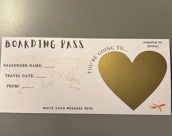 Personalised Scratch To Reveal Boarding Passes