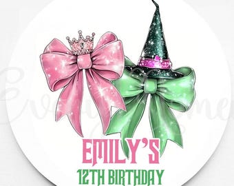 Wicked Favor Stickers | Wicked Birthday Invitations | Birthday Stickers | Personalized Stickers | Favor Stickers | Goodie Bag Stickers