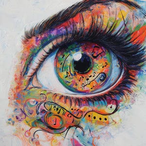 Set of 5 Blooming Vision – Surreal Floral Eye Digital Art Prints