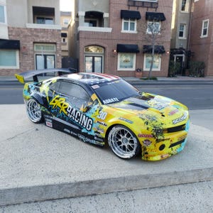 200mm 1/10 Custom HPI CAMARO RC Body - Lexan, Pre-Drilled  for 4tec 2.0 drift - mst - hpi - redcat rds - dc10