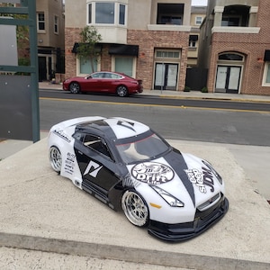 1/10 Custom Paint Nissan R35 GTR with Front/Rear Light buckets Drift JDM 4Tec-2.0 mst dc10 tt02 HPI Lipo