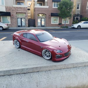 Custom Painted MAZDA RX8 RC Body - 200mm (1/10 Scale Drift/Touring Chassis Only) for 4tec 2.0 drift,mst,hpi,rds