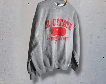 Vintage Wolfsrudel-Pullover von der North Carolina State Universität