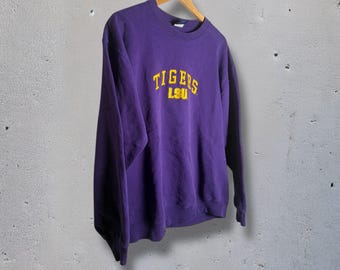 Vintage LSU Louisiana State University Tigers NCAA Crewneck Sweater