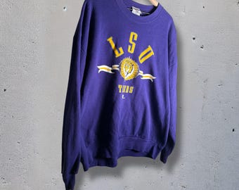 Vintage LSU Louisiana State University Tigers NCAA Crewneck Sweater XXL