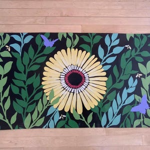 Floorcloth - “Yellow Flower”