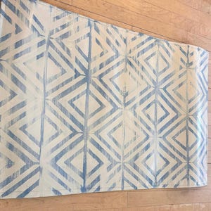 Floorcloth - “Blue Geometric”