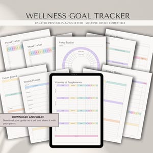 Self-Care Habit Tracker Printable Wellness Journal Digital Health & Fitness Planner Health Workbook Wellness Goal Planner Wellness PDF Guide