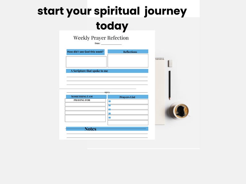 Bible Study Journal Printable, Daily Devotional Prayer Tracker PDF ...