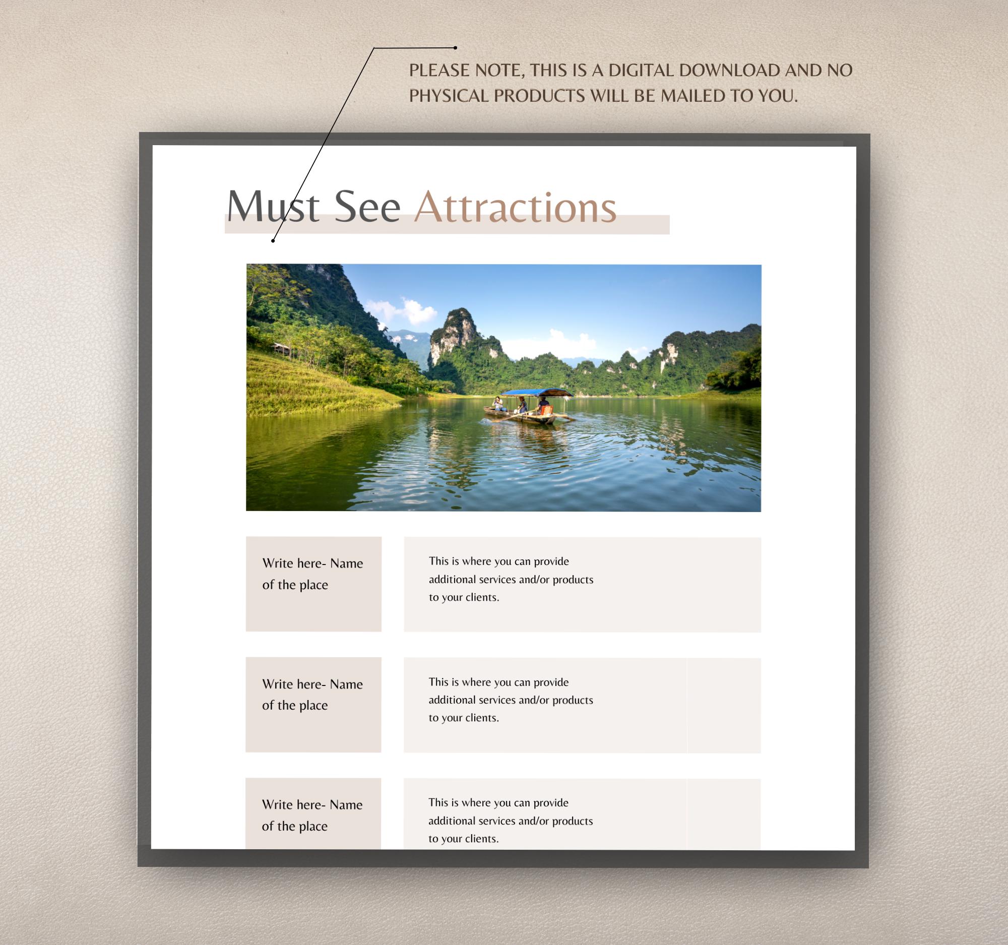 Travel Itinerary Planner Printable Vacation Trip Organizer Excursion ...