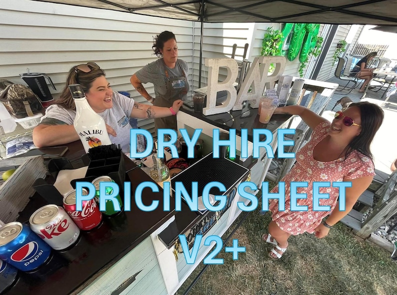 Dry Hire Mobile Bar Pricing Template - Etsy
