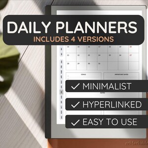 Remarkable daily planners | Remarkable planners | Remarkable templates | Remarkable to do | Planners remarkable