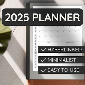 Remarkable 2025 planner | Remarkable templates | Remarkable Planner | Remarkable Paper Pro templates | Remarkable 2 | Digital Planner 2025