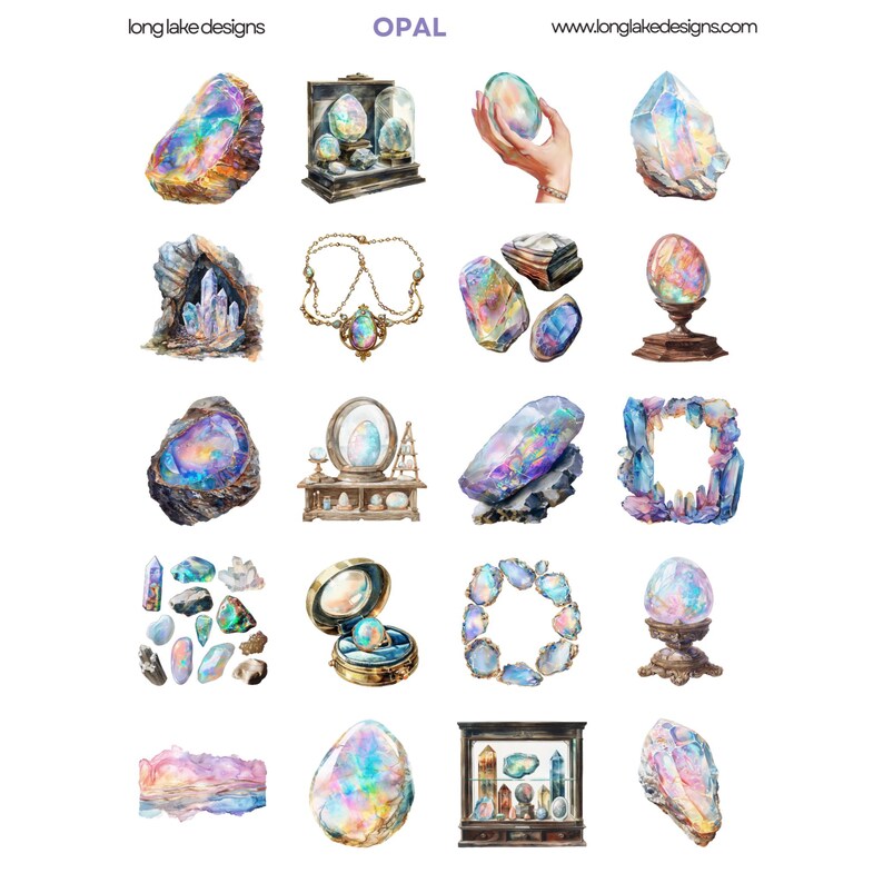 Opal Ras Sticker Opal Sticker Sheet, Glossy Laminated Weatherproof Vinyl, Perfect for ...