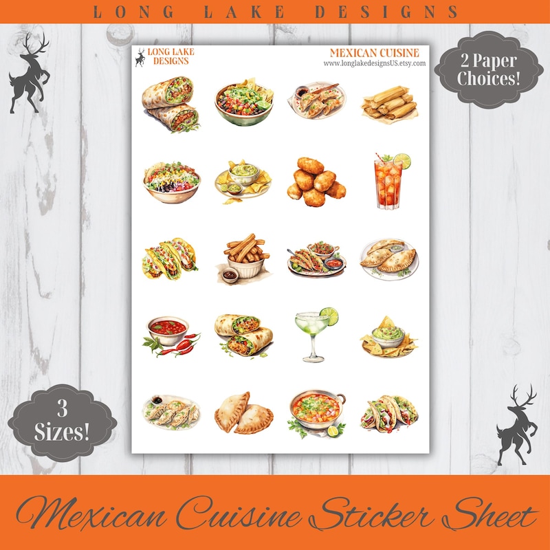 Mexican Cuisine Stickers - Etsy
