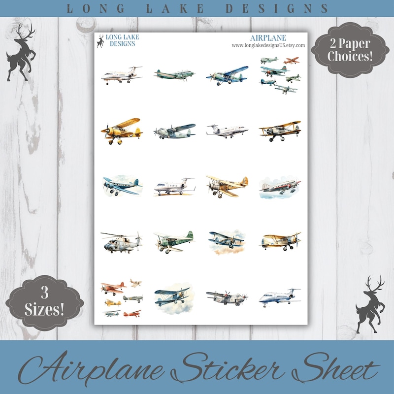 Airplane Sticker Post Airplane Stickers - Etsy