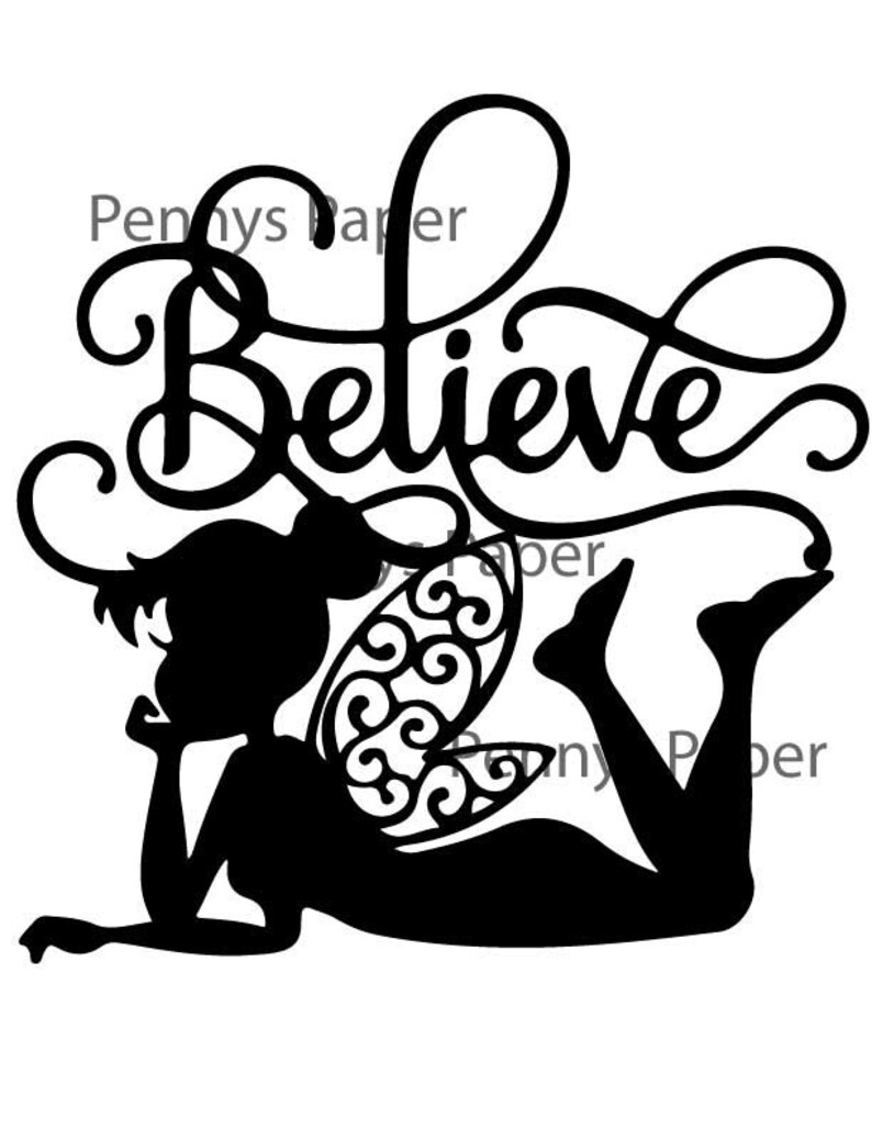 Tinkerbell Believe Fairy Inspired Paper Cut File for - Etsy UK