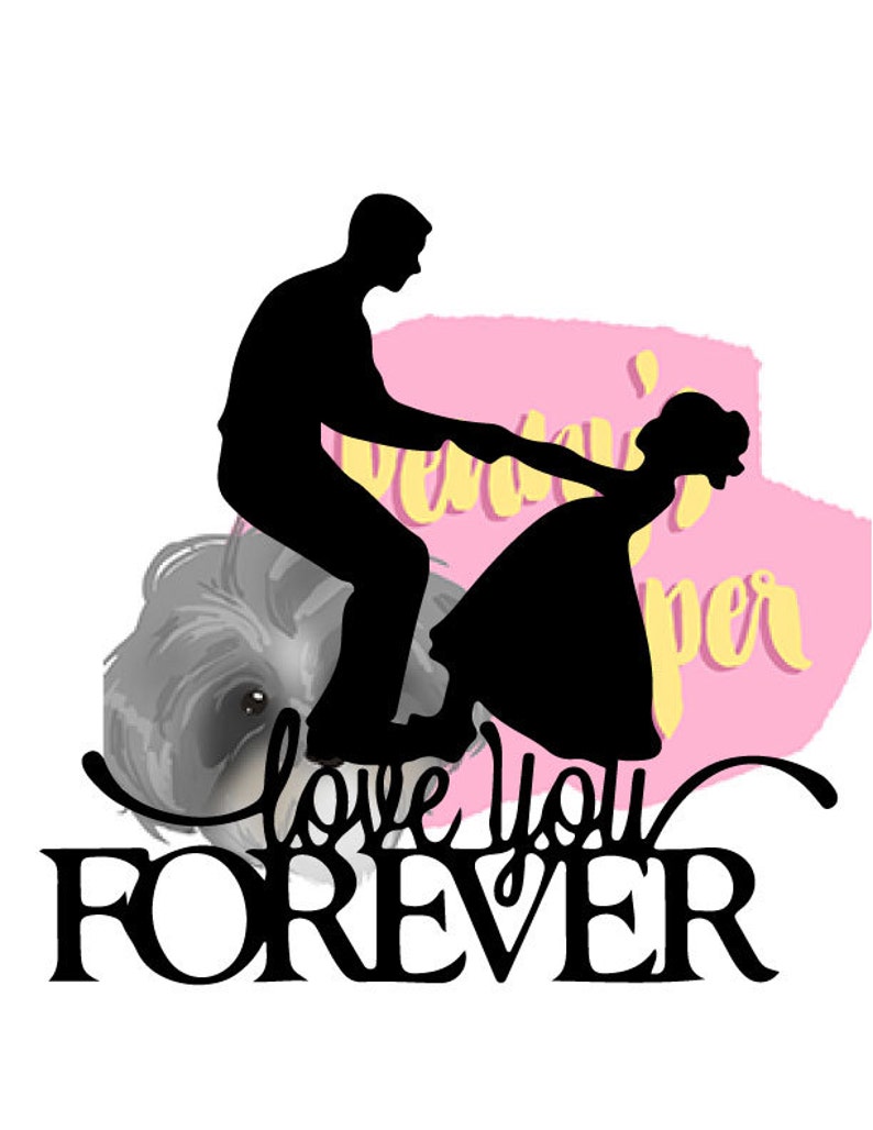 daddy daughter dancing, i love you forever, fathers day DIY Paper Cut File for silhouette or circut SVG file Srapbooking and Paper Art image 2