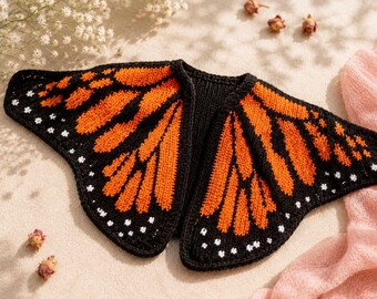 Monarch Butterfly Crochet Pattern PDF, Butterfly Wing Cardigan, Oversized Crochet Sweater Pattern, DIY Digital Download