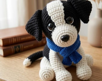 Realistic Border Collie Crochet Pattern PDF, Amigurumi Dog Toy, Border Collie Crochet  Pattern, Fluffy Puppy Plush,Instant download PDF File