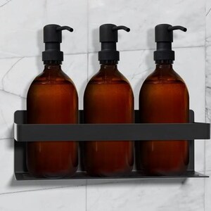 Wall Mount Cable Organizer STL, Bathroom Shelf 3D Print, Shower Bottle Holder, Cord Management Rack, Minimalist Storage STL File