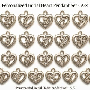 Archivo STL para impresión 3D de Bambu Studio: letras del alfabeto en forma de corazón (A–Z) con la palabra "LOVE", perfectas para llaveros, nombres y regalos de amistad.