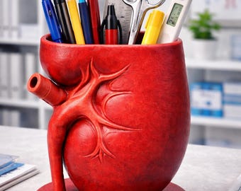 Anatomical Kidney Pen Holder STL | 3D Print Desk Organizer | Medical Student Gift | Anatomy Kidney Planter | Doctor Office Decor